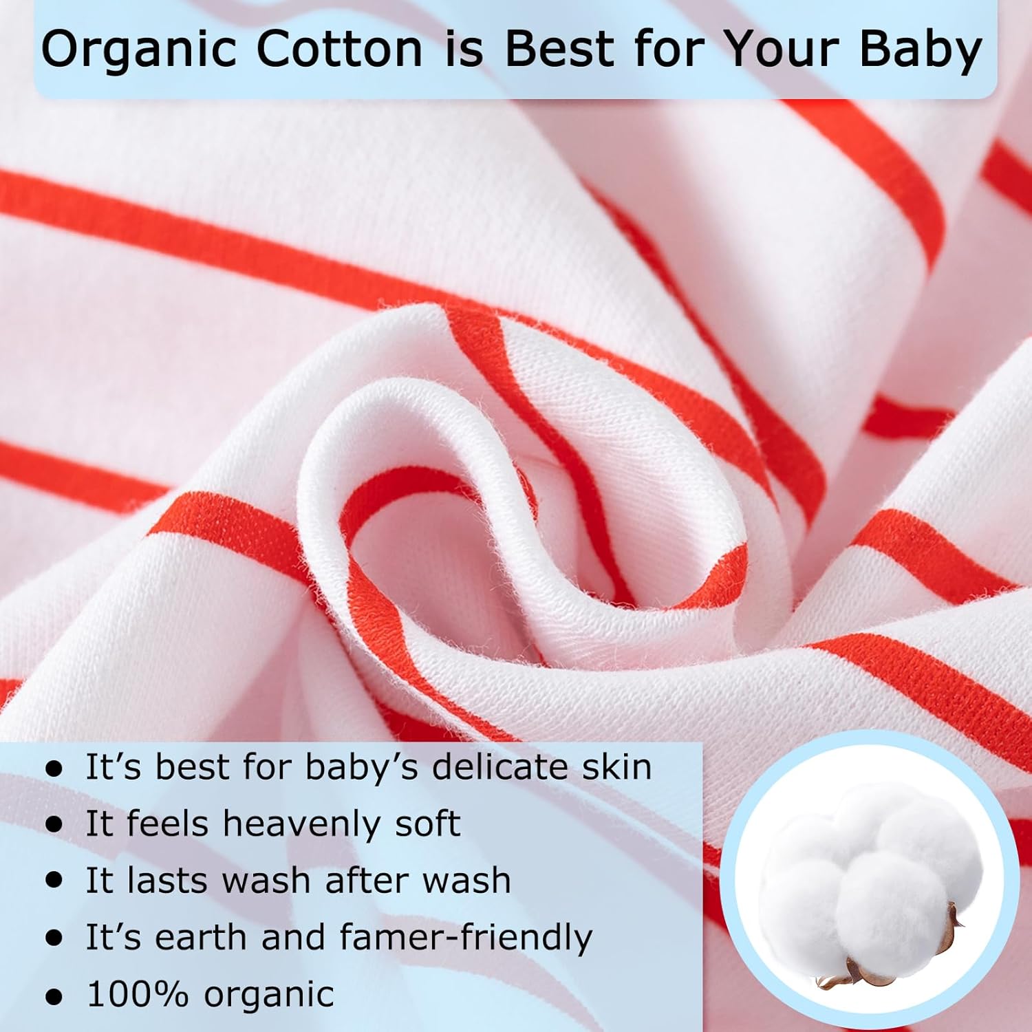 AOMOMO 2-Pack Baby Footies Newborn Romper