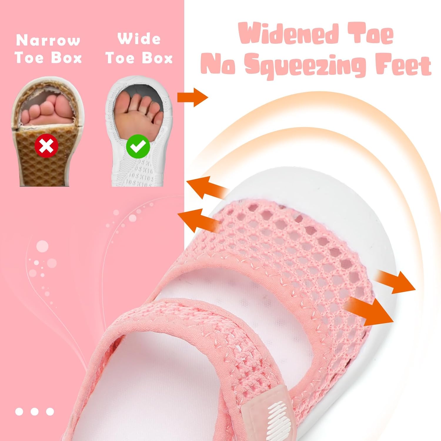 Safety-First Toddler Water Shoes with Arch Support for Beach Swim