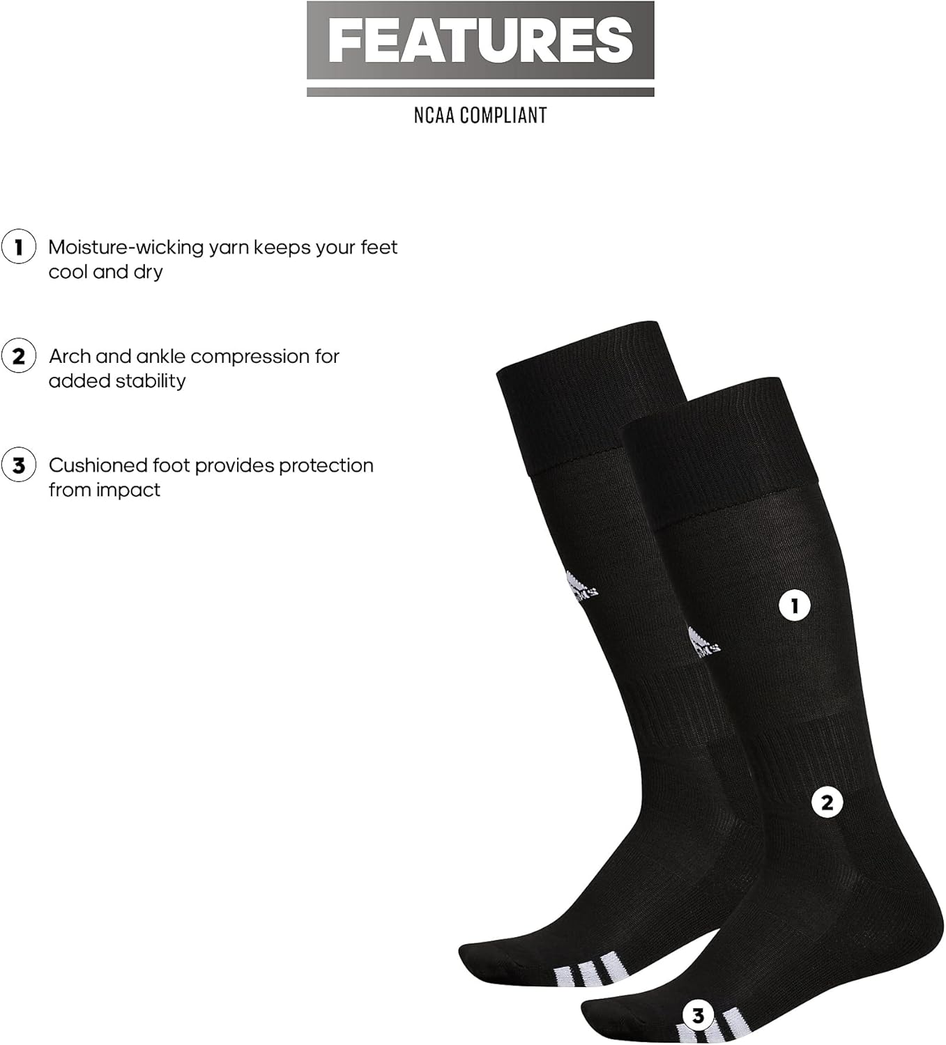 Adidas Rivalry Soccer Compression Socks for Men - Over the Calf