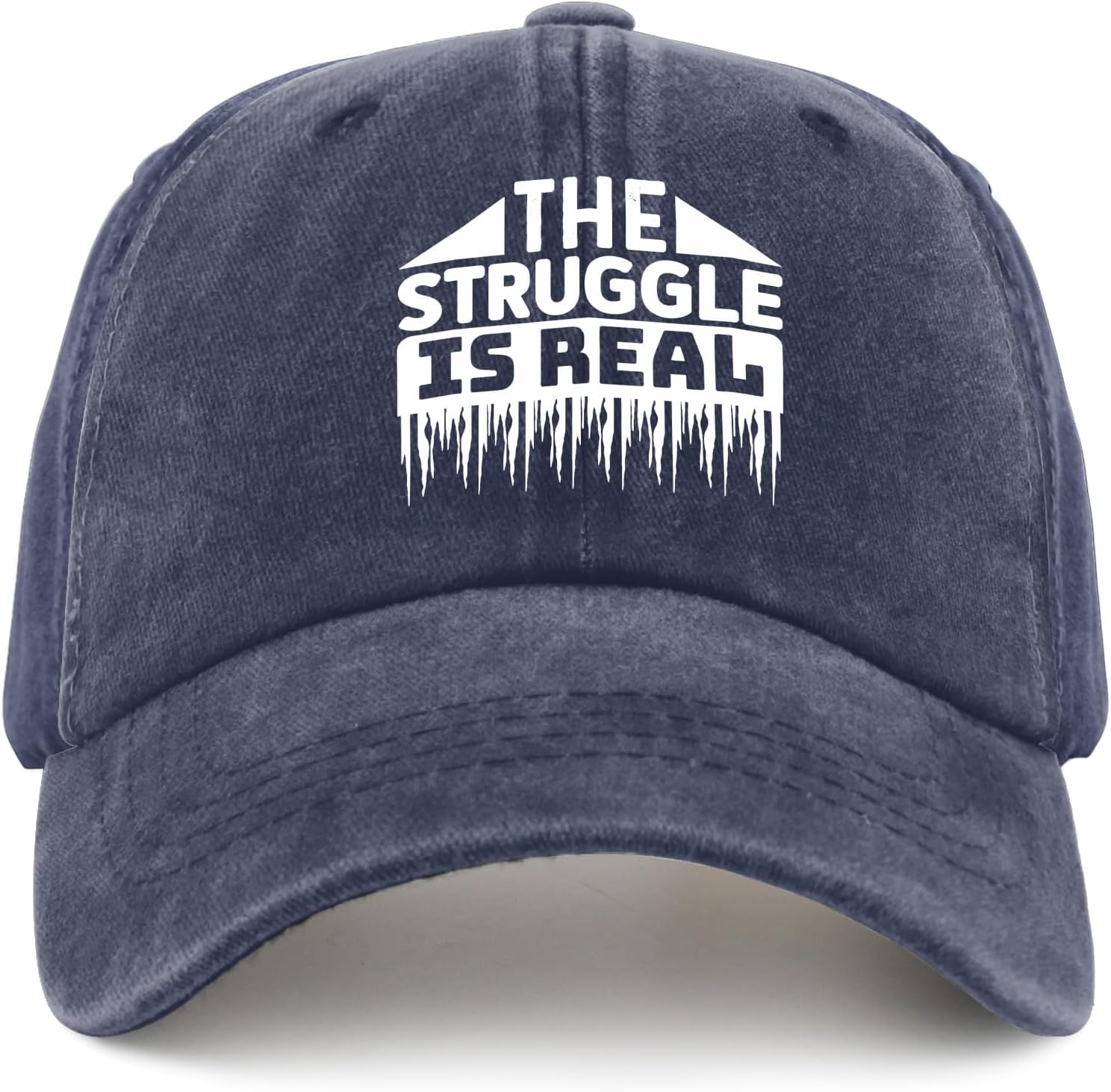 The Struggle is Real Pigment Black Baseball Cap for Men