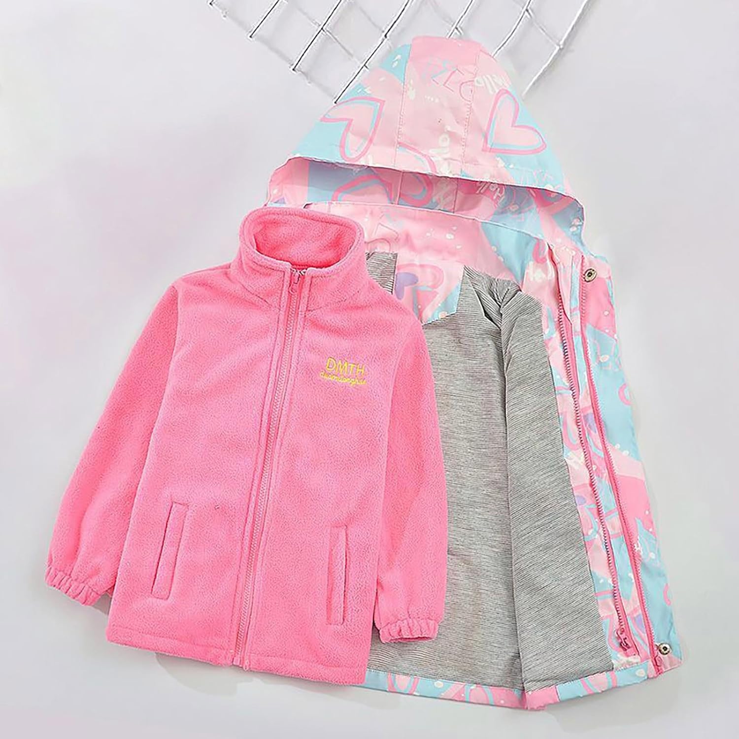 2Pcs waterproof jacket for girls windproof comfortable