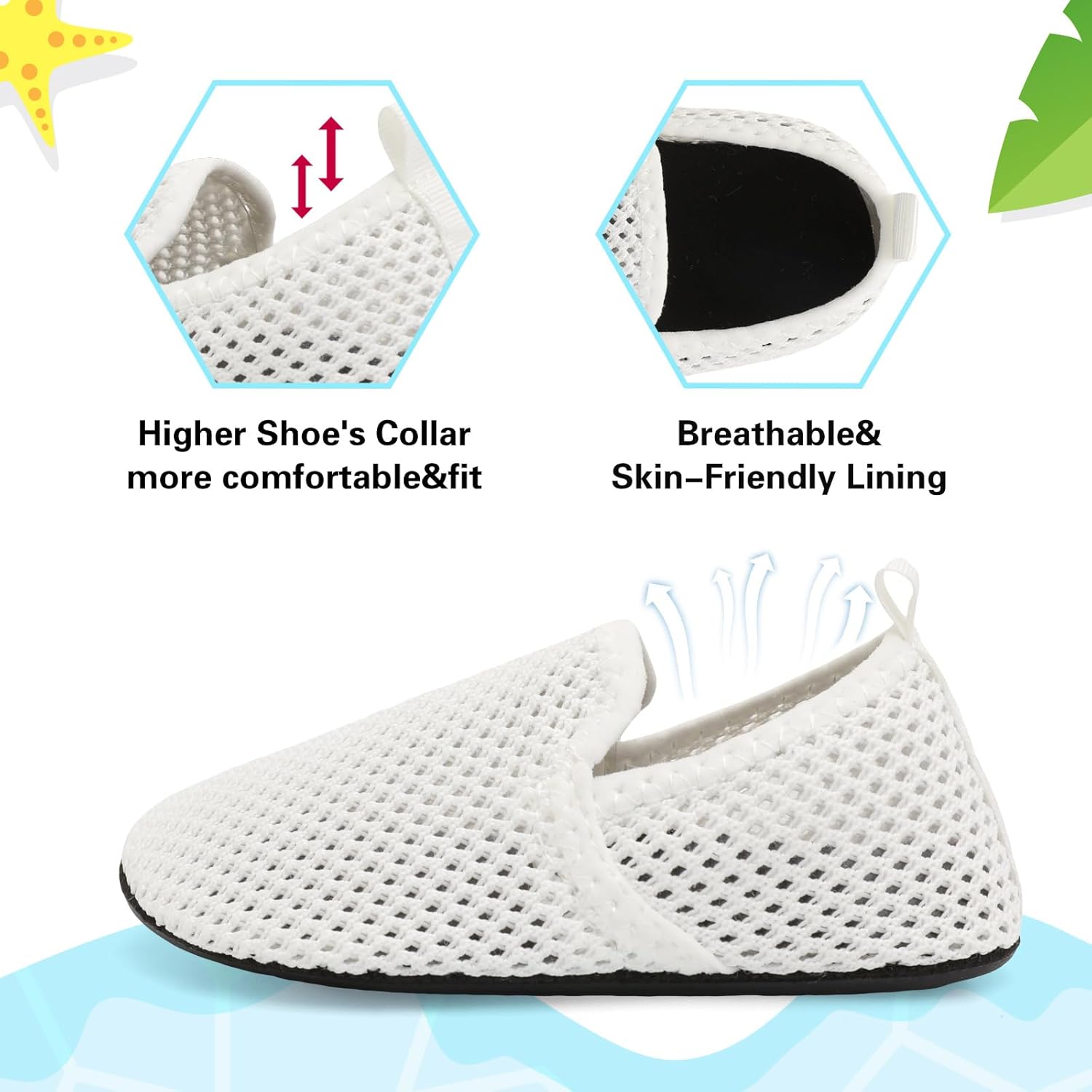 Quick DRY Toddler Water Shoes for Kids Non-Slip Durable