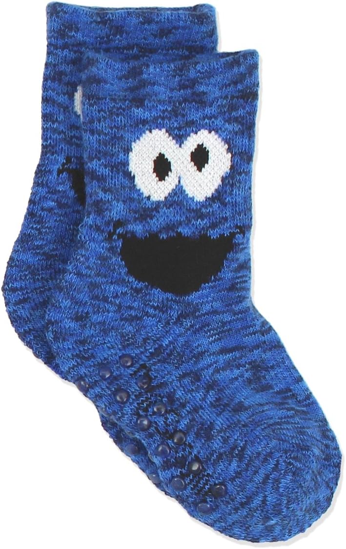Sesame Street Elmo Boys Girls Multi Pack Crew Socks with Grippers 1