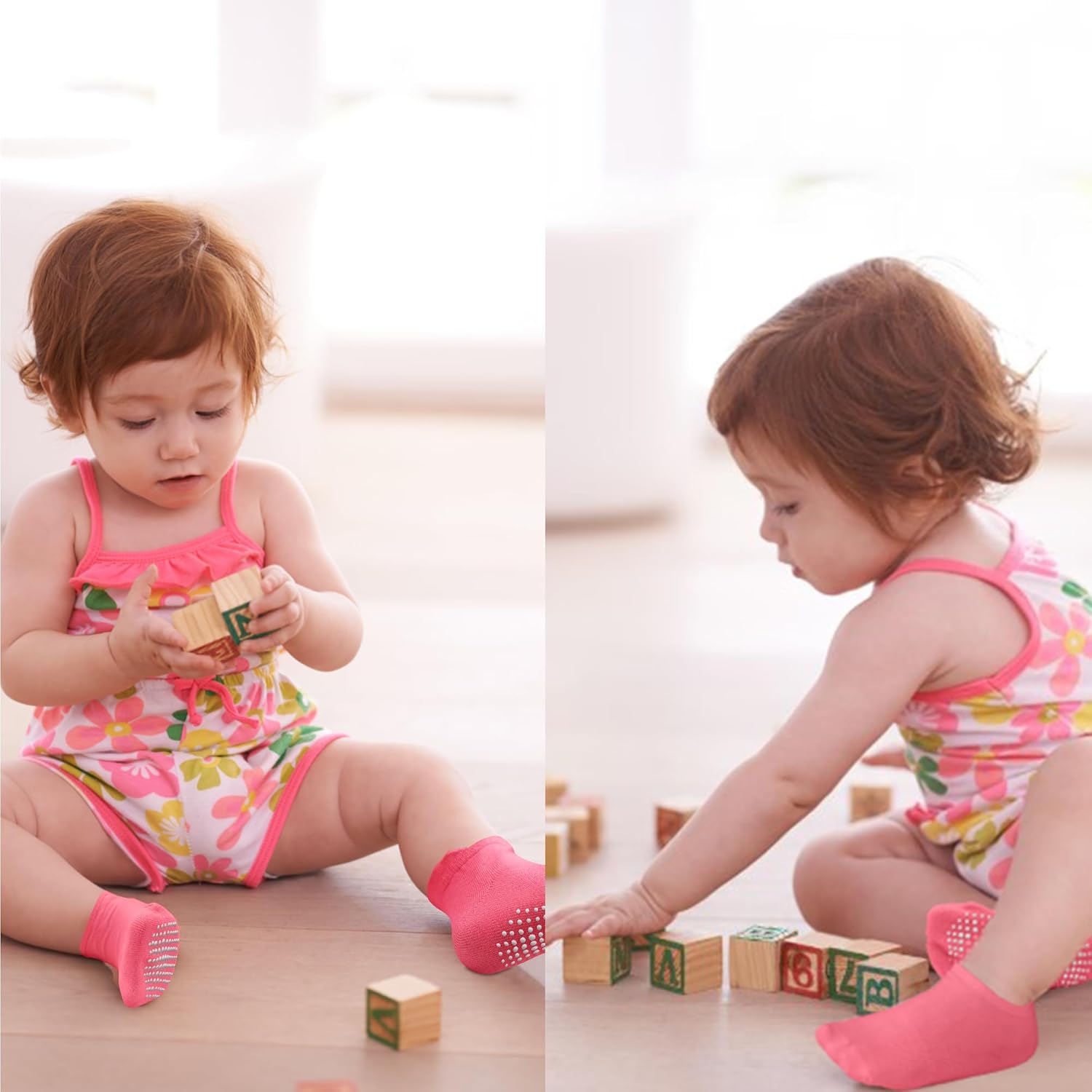 SkiBeaut Toddler Non-Slip Socks - Anti-Slip Easy to Wear