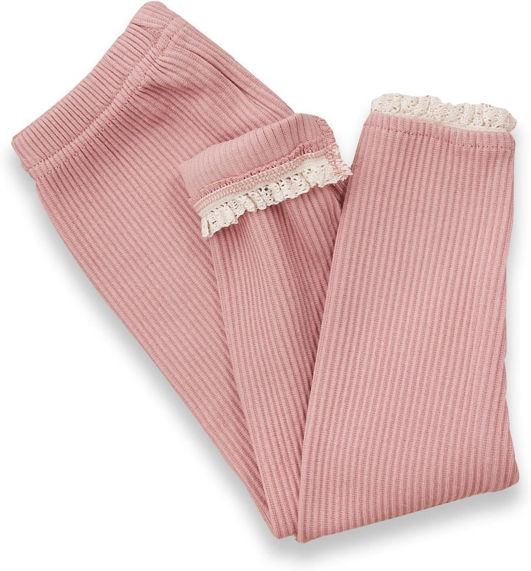 IZYJOY Toddler Girl Leggings with Ruffle Lace Trim