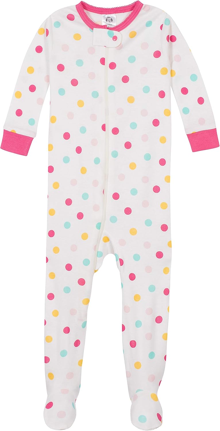 Gerber Baby Girls 4-Pack Pajamas