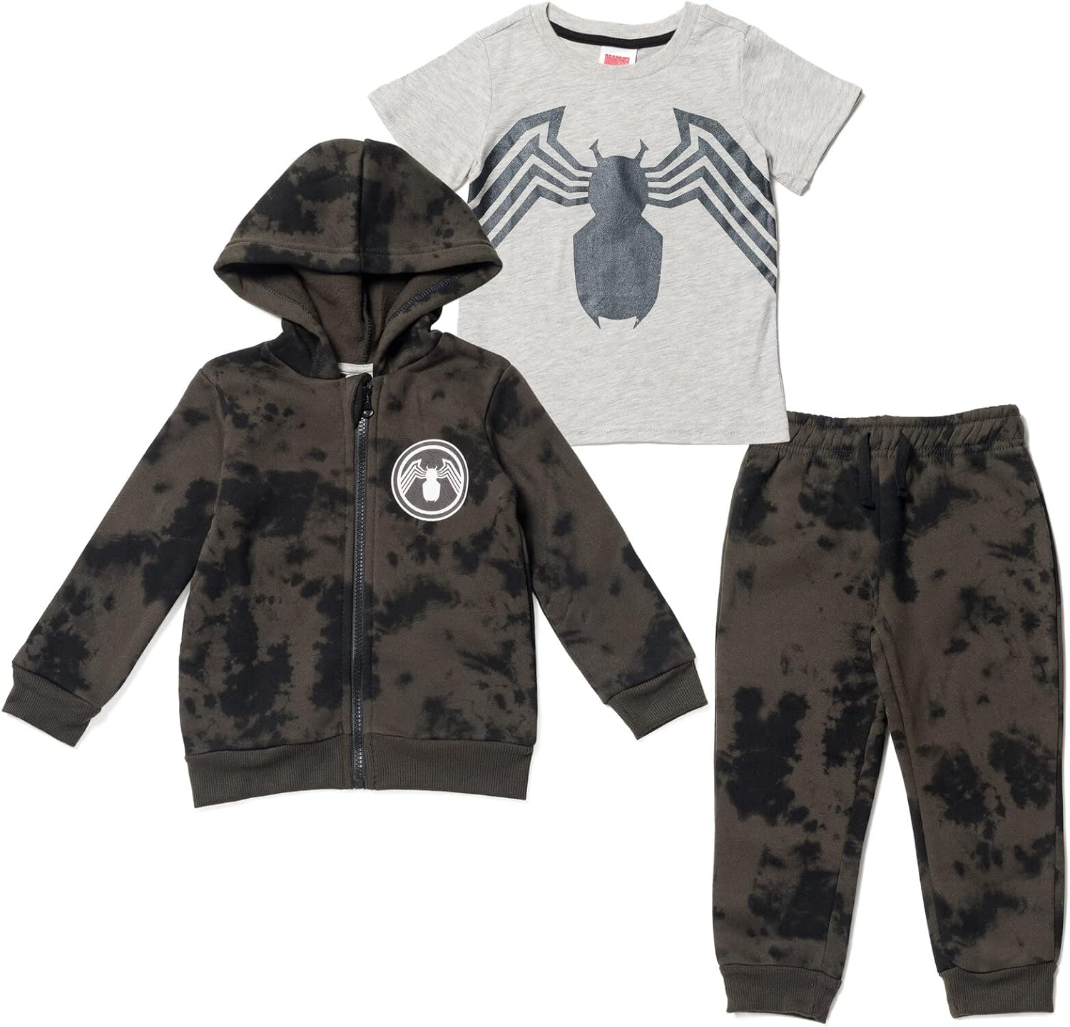Marvel Avengers Spider-Man Little Boys Zip Up Fleece Set