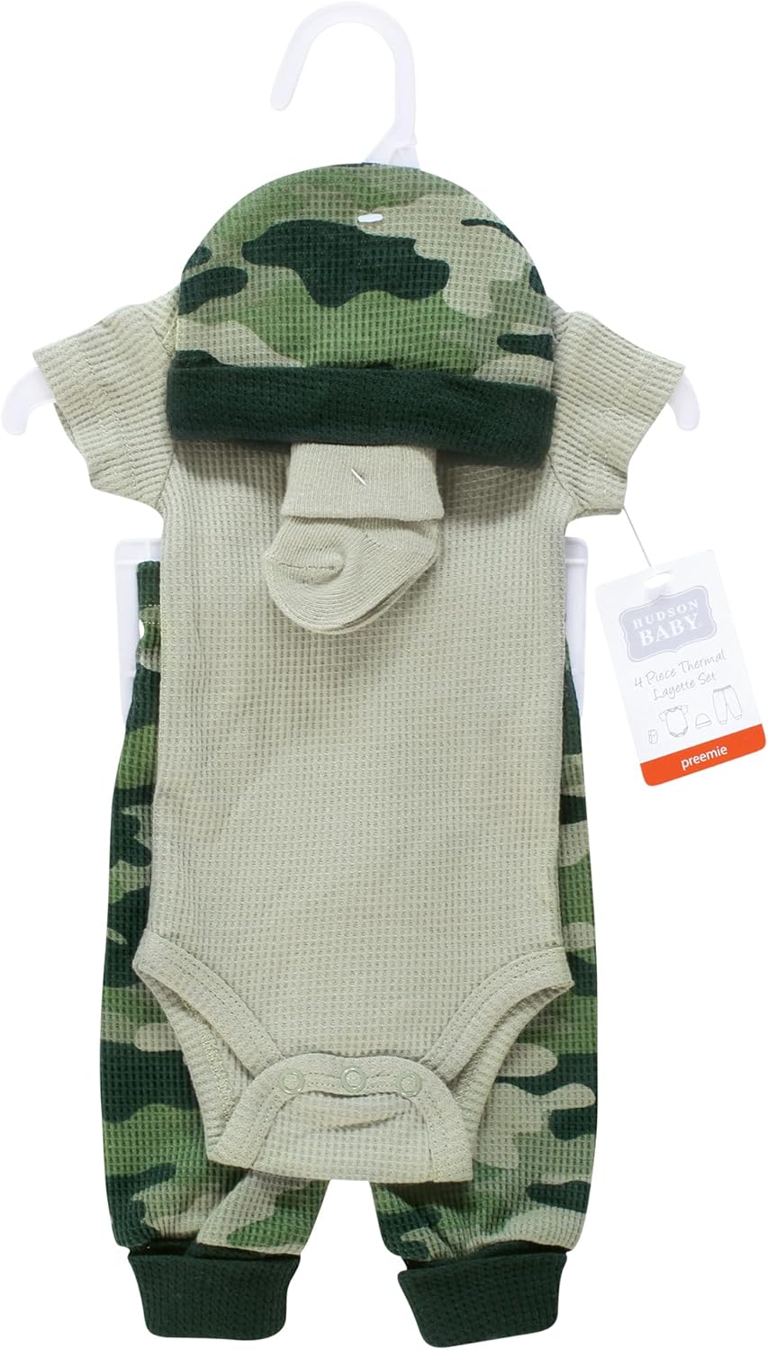 Hudson Baby Thermal Preemie Layette Set 4pc