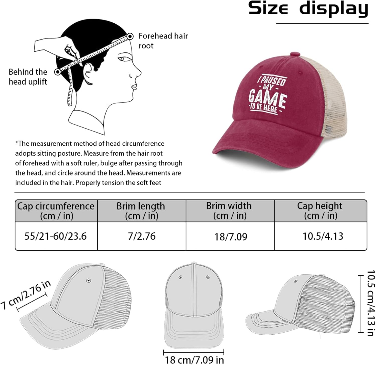 I Paused My Game to Be Here Funny Gaming Mens Novelty Trucker Hat