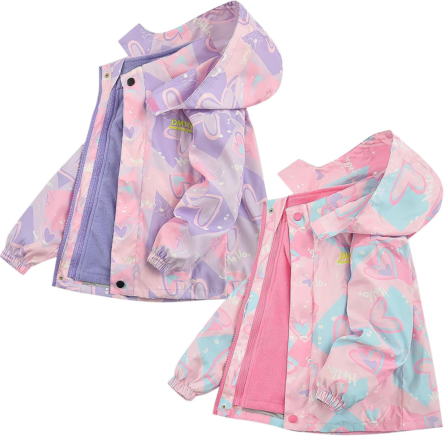 2Pcs waterproof jacket for girls windproof comfortable