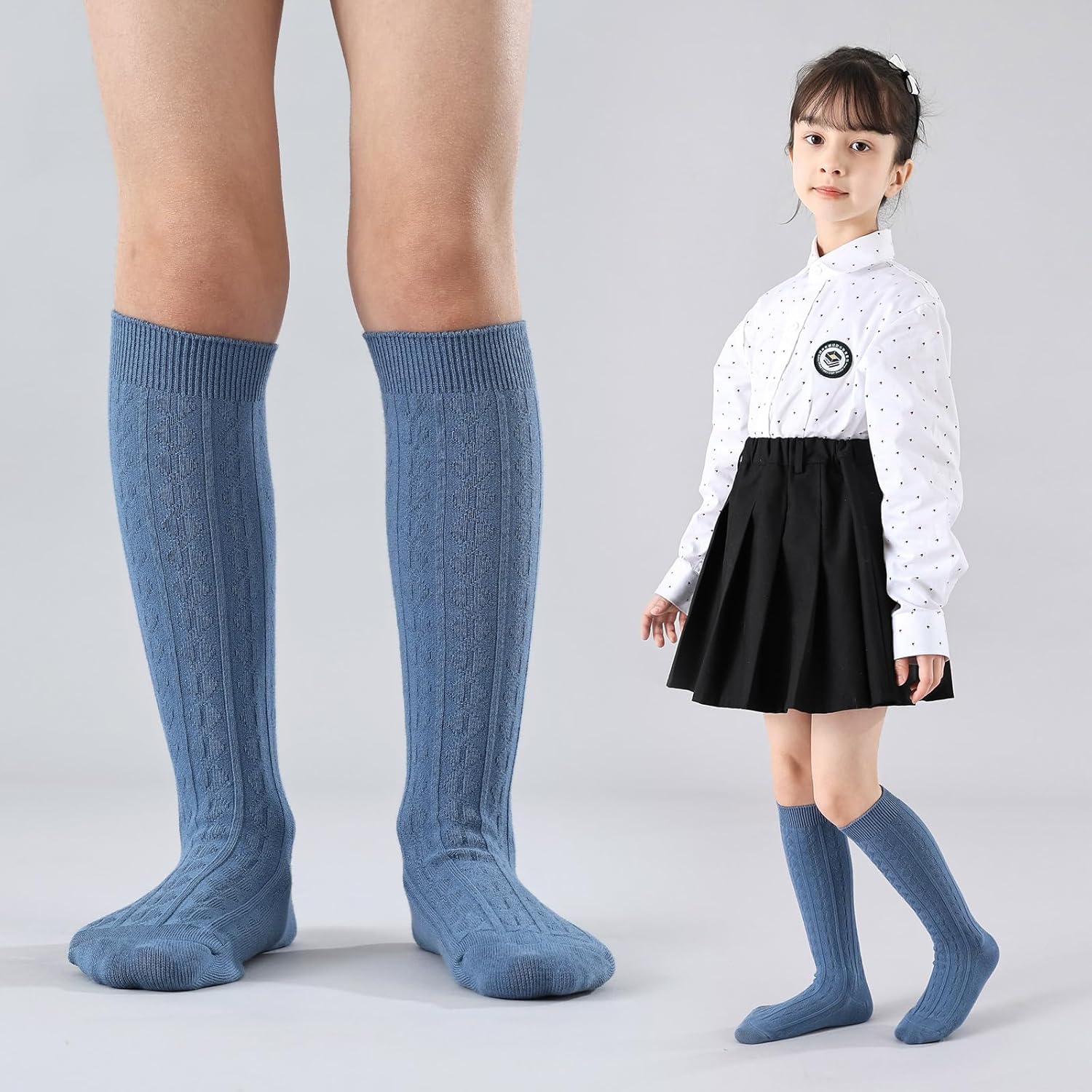 5 Pairs Cute Long Socks for ToddlerGirls