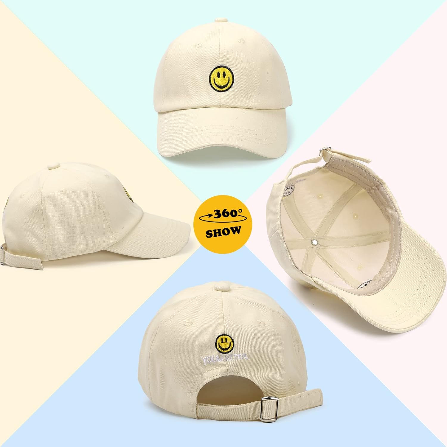 Smiley Face Kids Baseball Cap