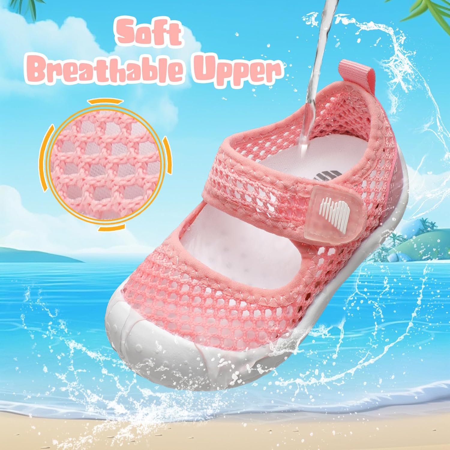 Safety-First Toddler Water Shoes with Arch Support for Beach Swim