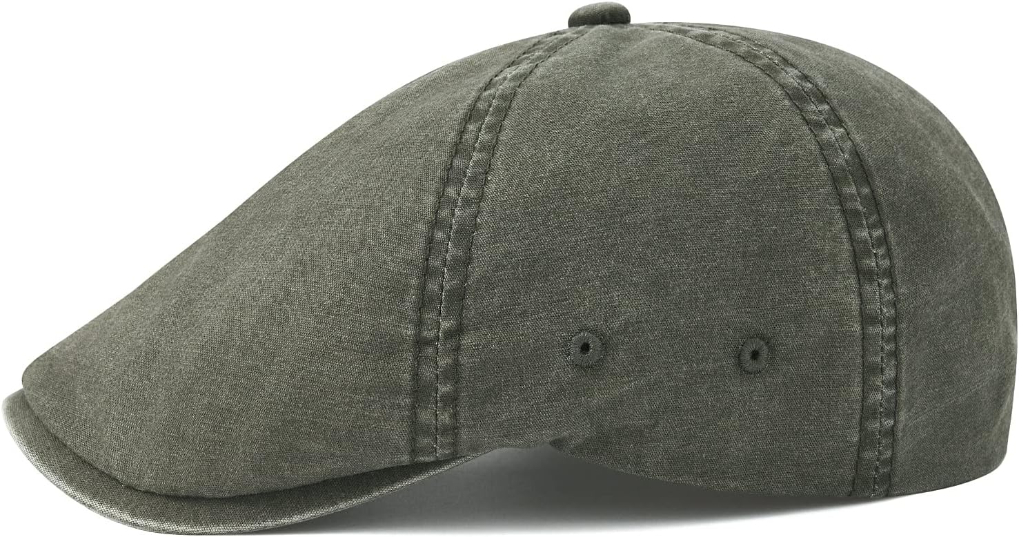 VOBOOM Cotton Newsboy Flat Cap