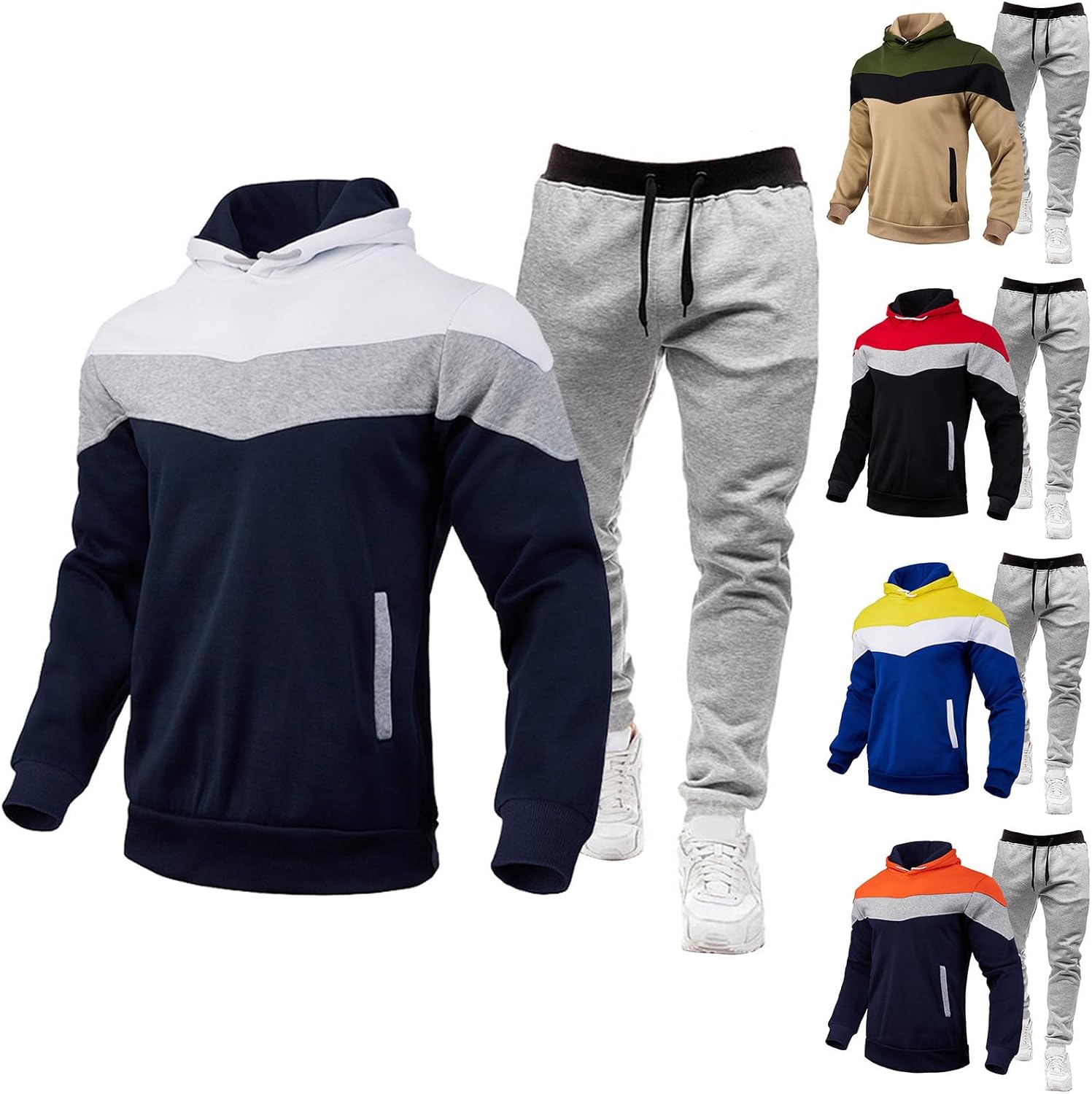 Cambkatl Mens Tracksuit Set Warm Comfortable for Any Season
