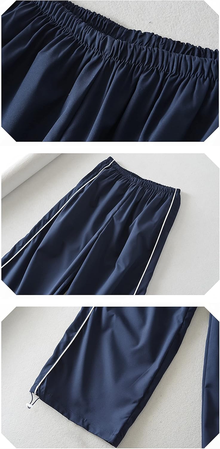 Shebote Womens Y2K Parachute Wide Leg Sweatpants 1