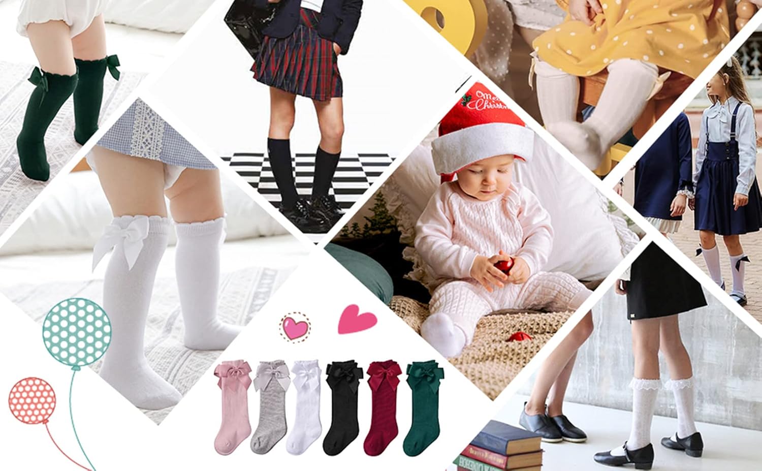 Century Star - Cute Knitted Ruffled Knee High Socks for Baby Girls