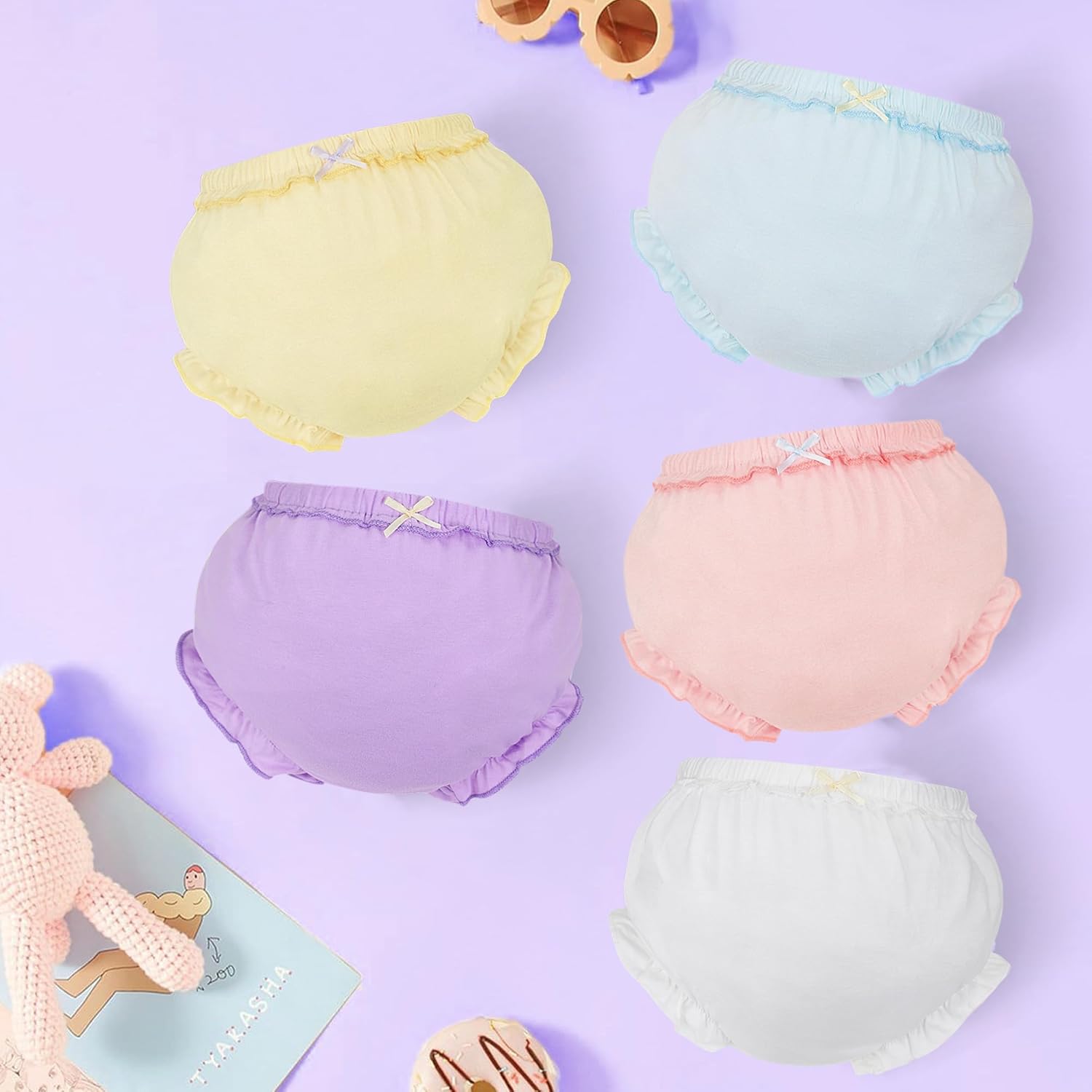 Billion Xin toddler girls 5-pack diaper covers