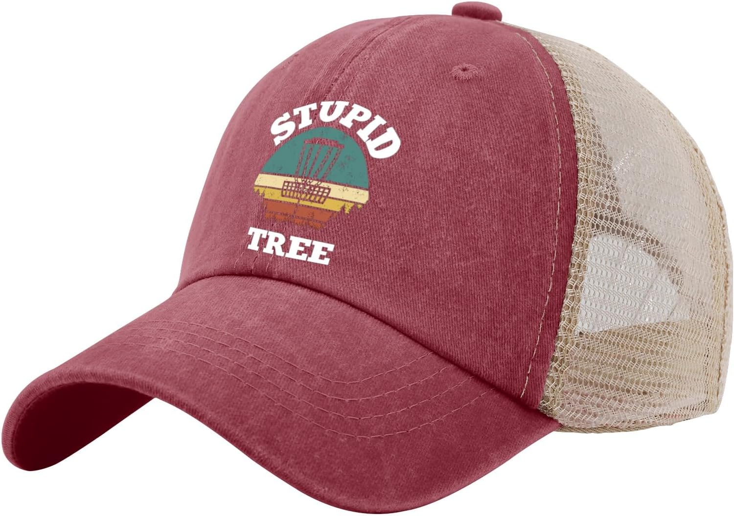 Stupid Tree Disc GolfFunny Trucker Hat Grandpa Gift