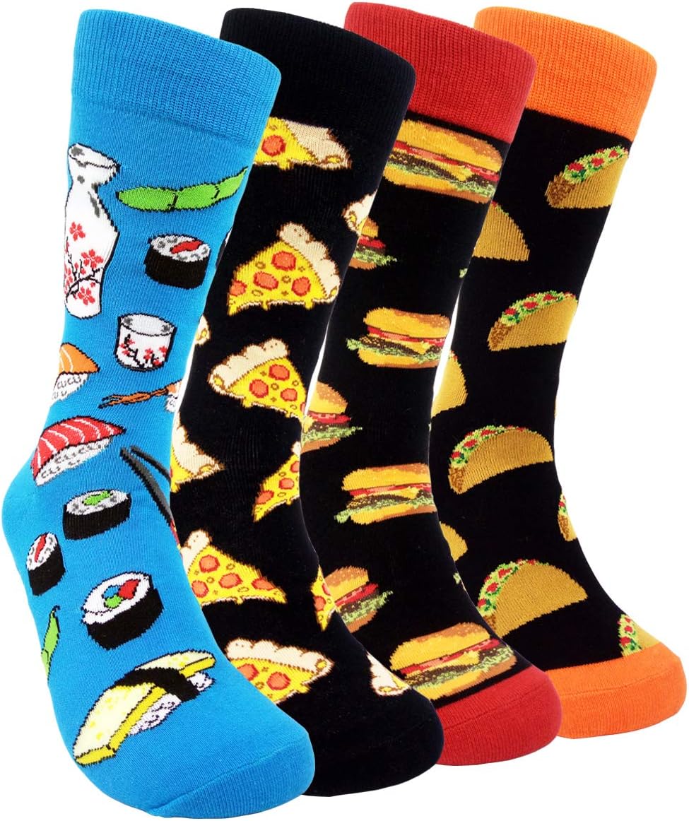 HSELL Men Patterned Fun Socks Crazy Design Gift