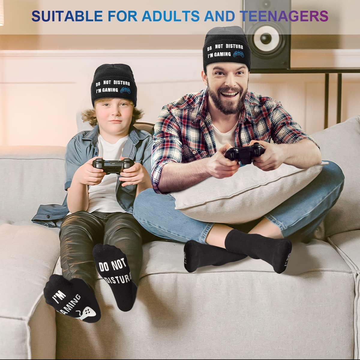 ANDOLO Do Not Disturb Gaming Socks and Beanie Hat