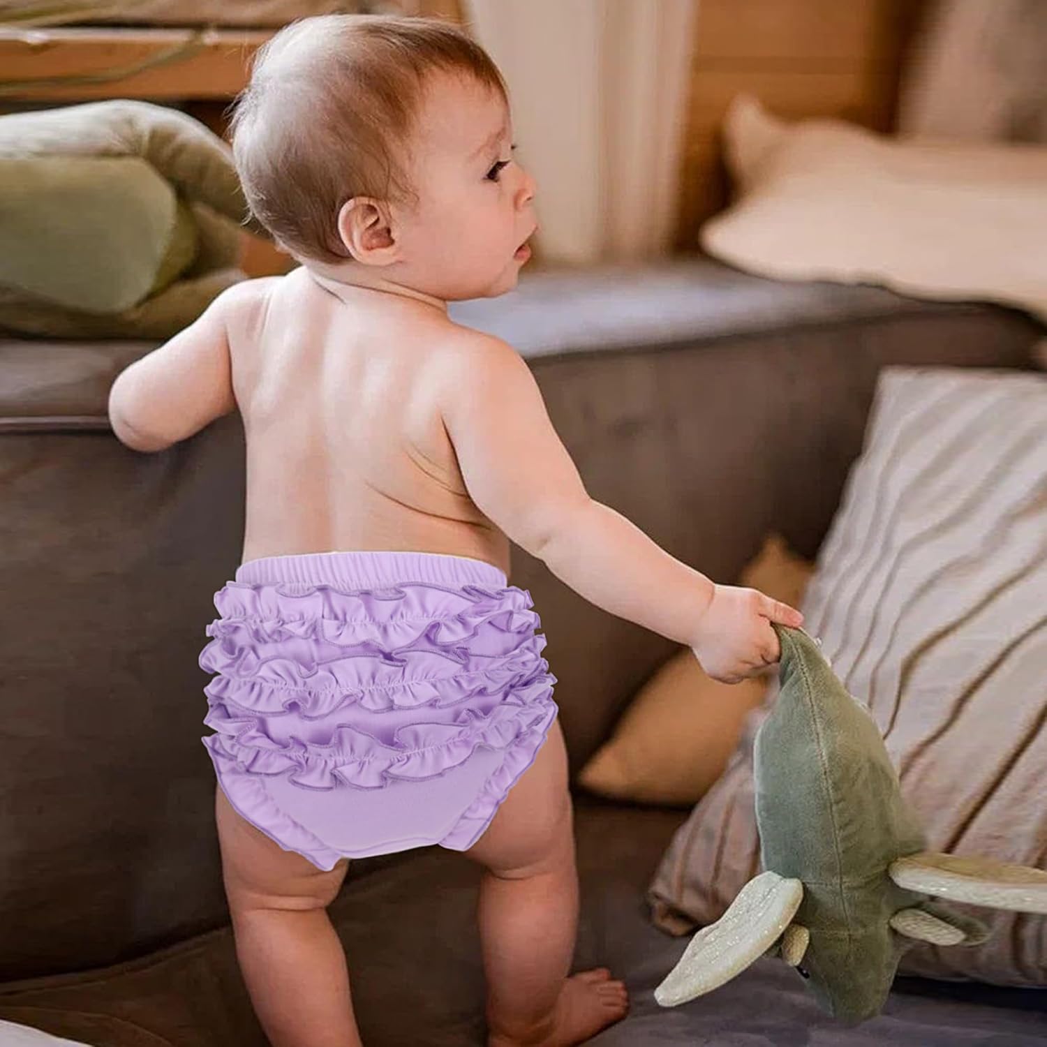5-Pack Ruffle Diaper Covers for Toddler Girls