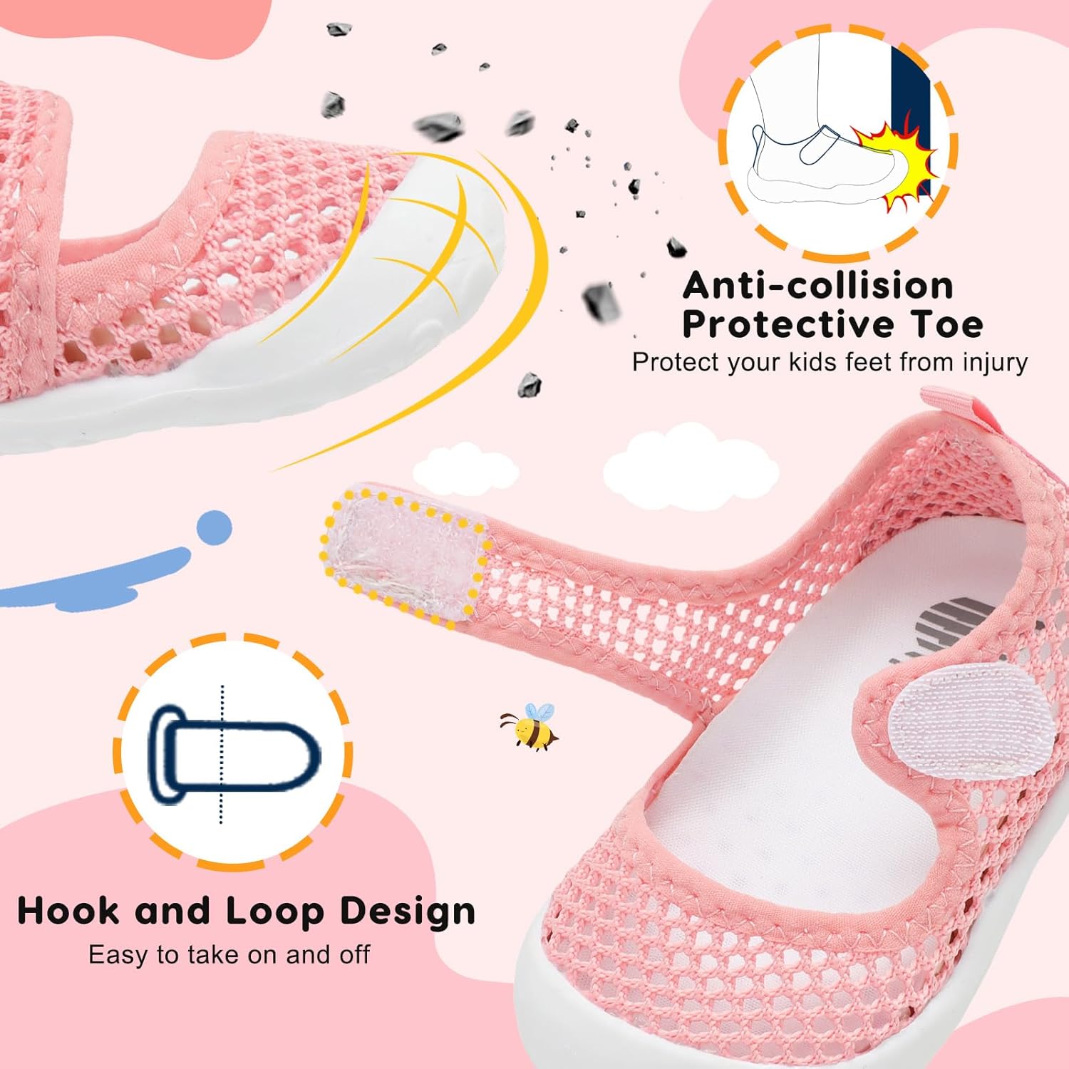 Safety-First Toddler Water Shoes with Arch Support for Beach Swim