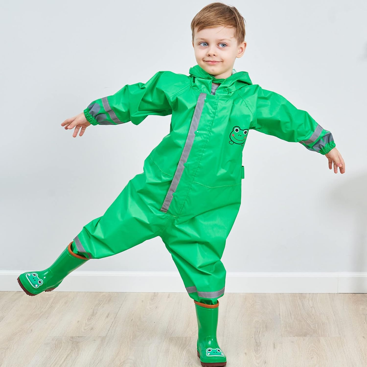 Hovkib Toddler Rain Suit with Hood Waterproof for Kids RAINWEAR by Hovkib