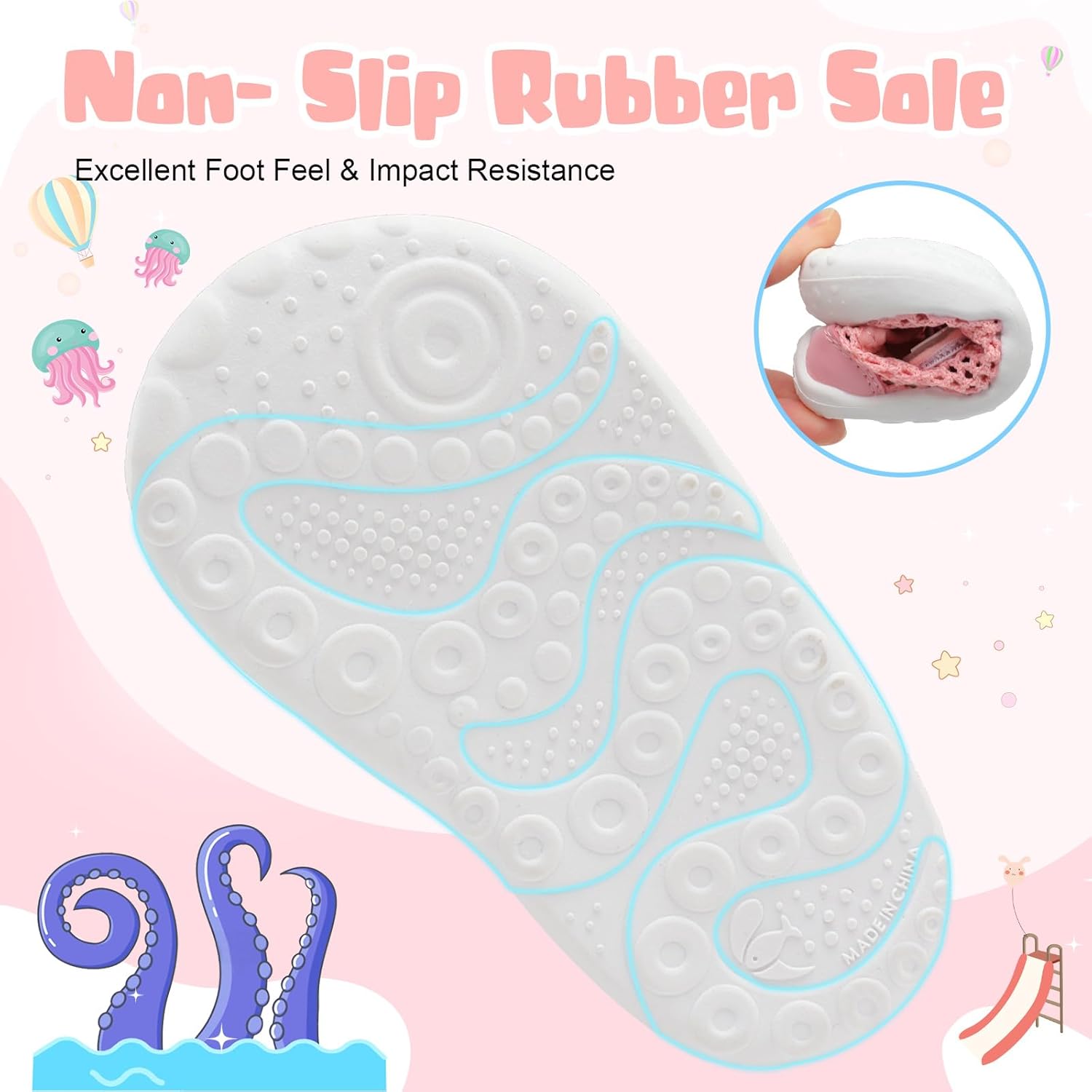 Safety-First Toddler Water Shoes with Arch Support for Beach Swim