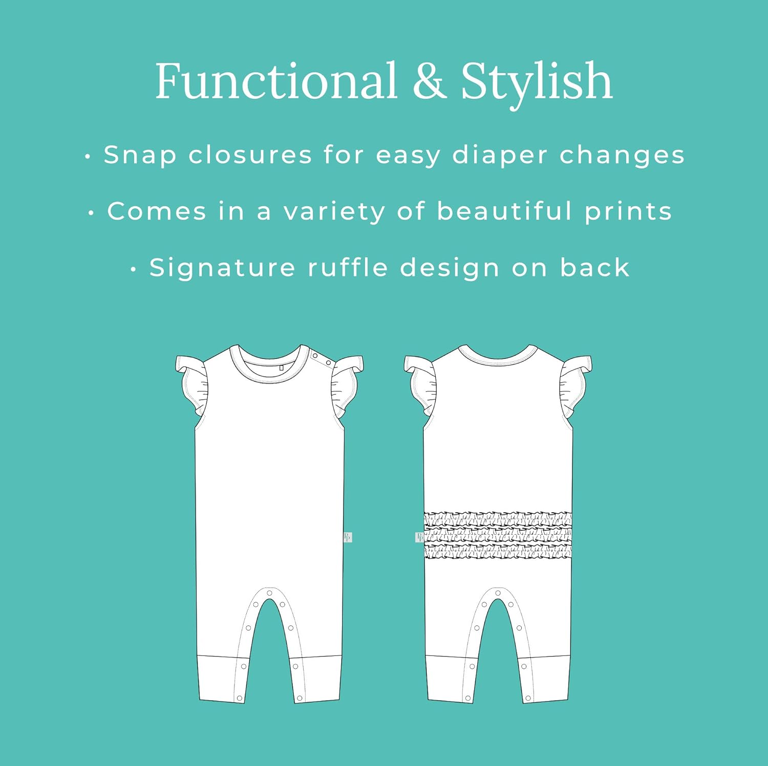 Posh Peanut Baby Girl Ruffled Romper