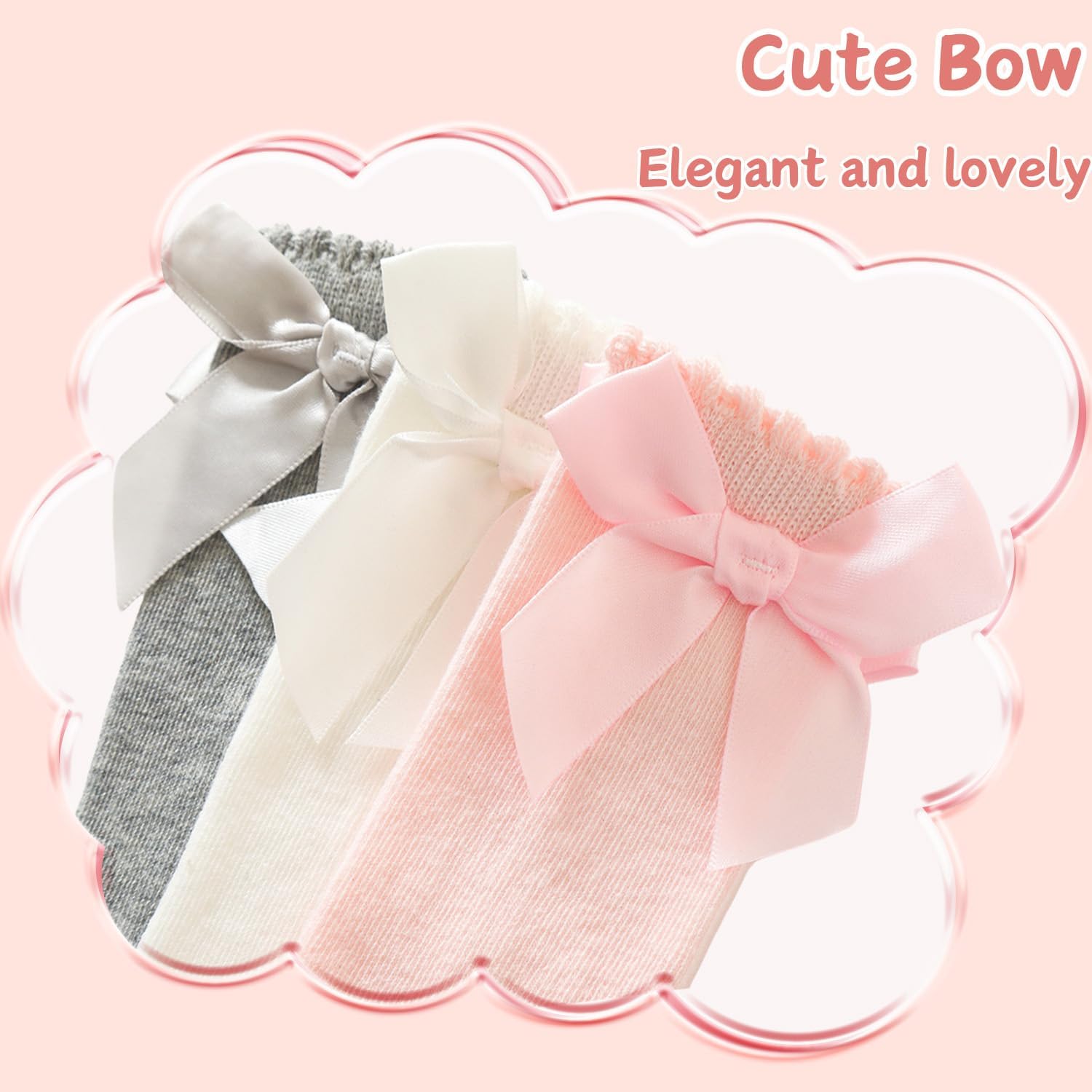 Dynamic Style Baby Girl Knee High Socks
