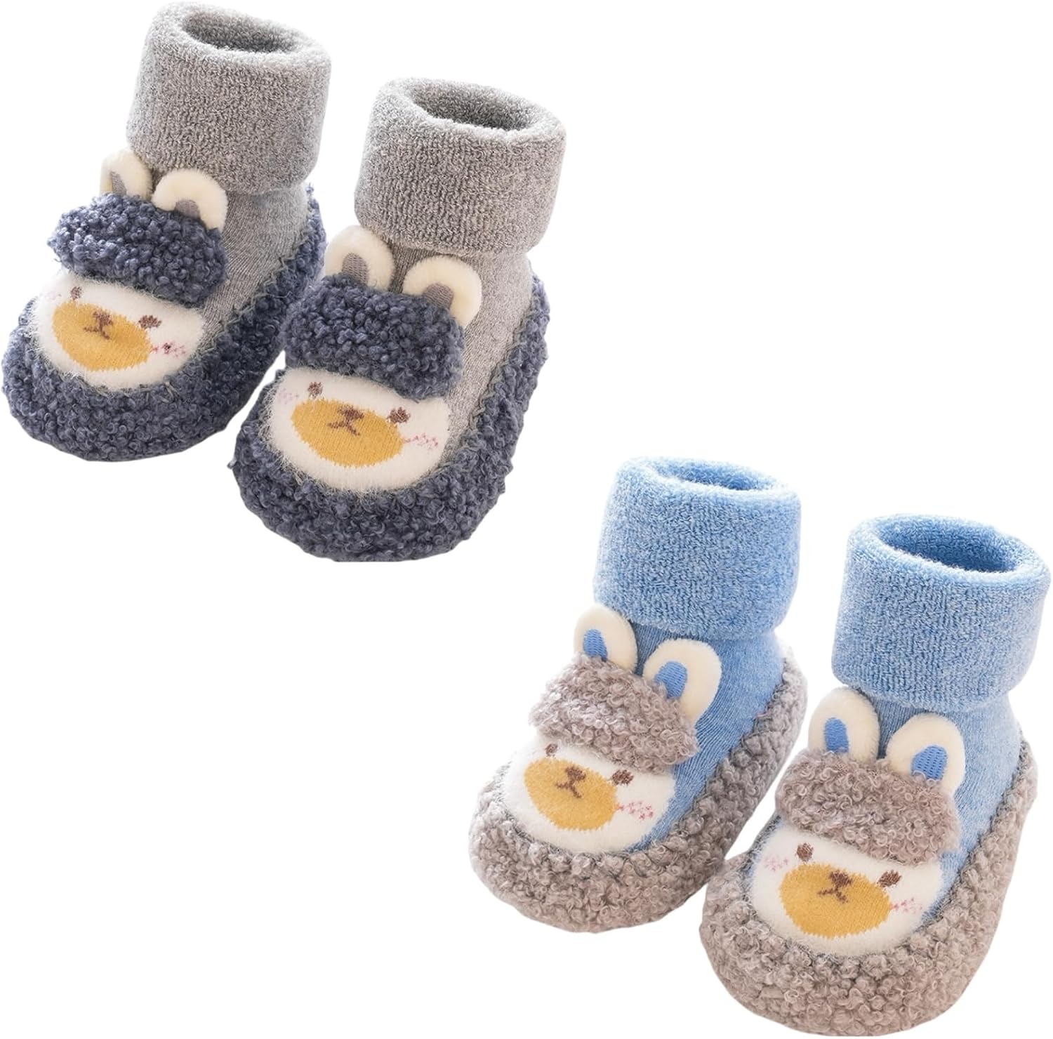 Adorable Cartoon Toddler Socks Slippers
