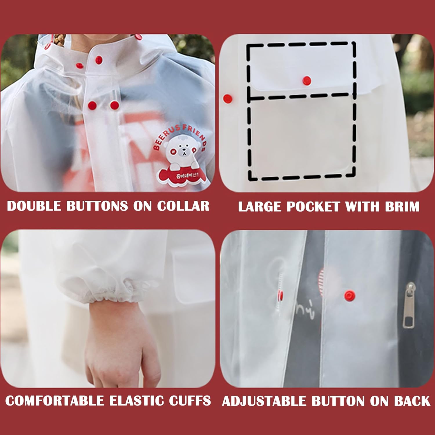 Kids Fewlby Rain Coats 4XL