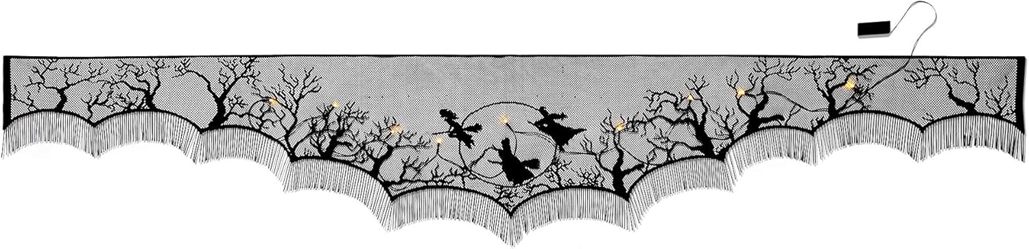 Hocus Pocus Lights Out Mantel Scarf