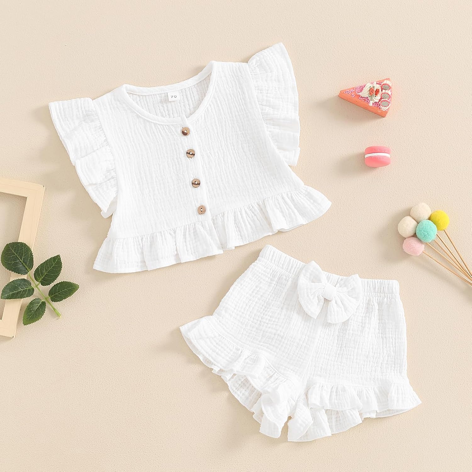 Summer Cute Toddler Ruffle Sleeveless Target Set