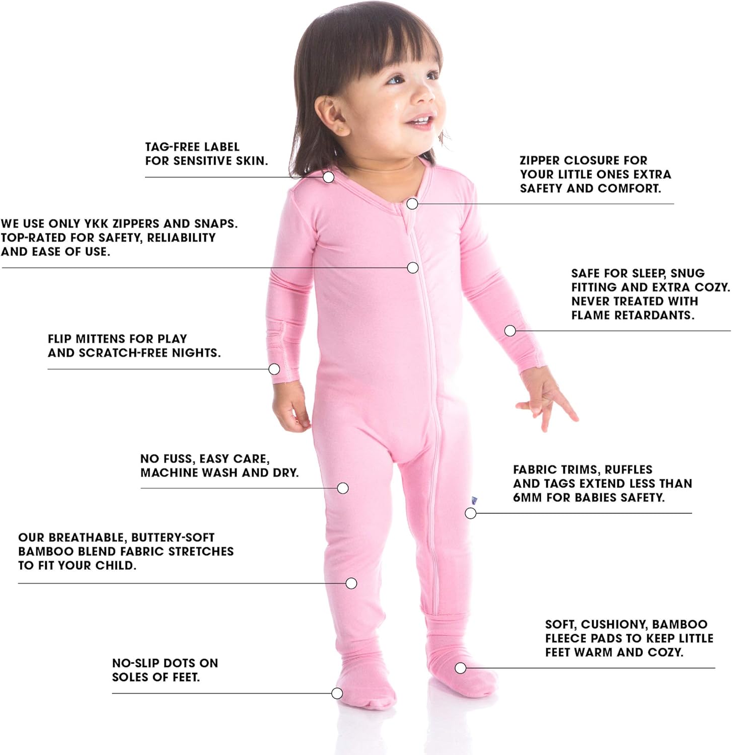 Kickee Print Footie with 2-Way Zipper for 6-9 Months