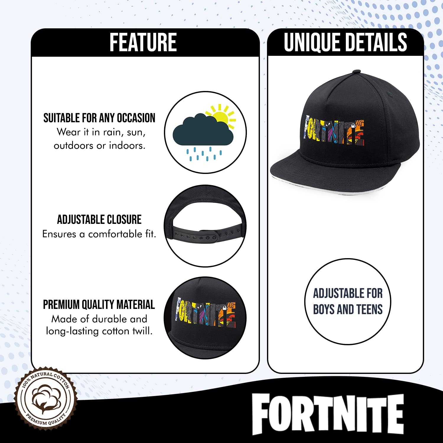 Experience the Adventure Fortnite Boys Baseball Cap