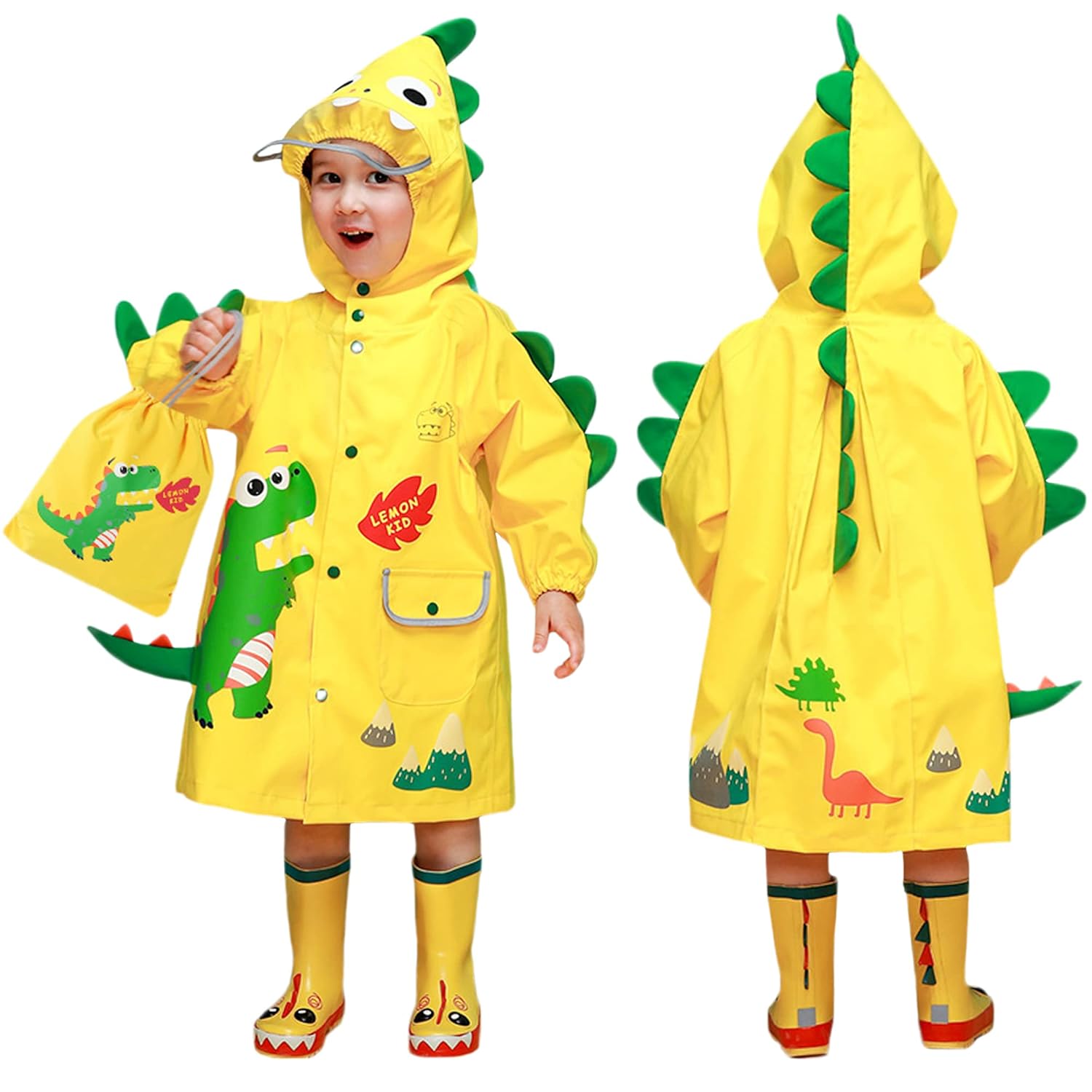 Fewlby Kids Raincoat Safe Water-Resistant Easy to Carry