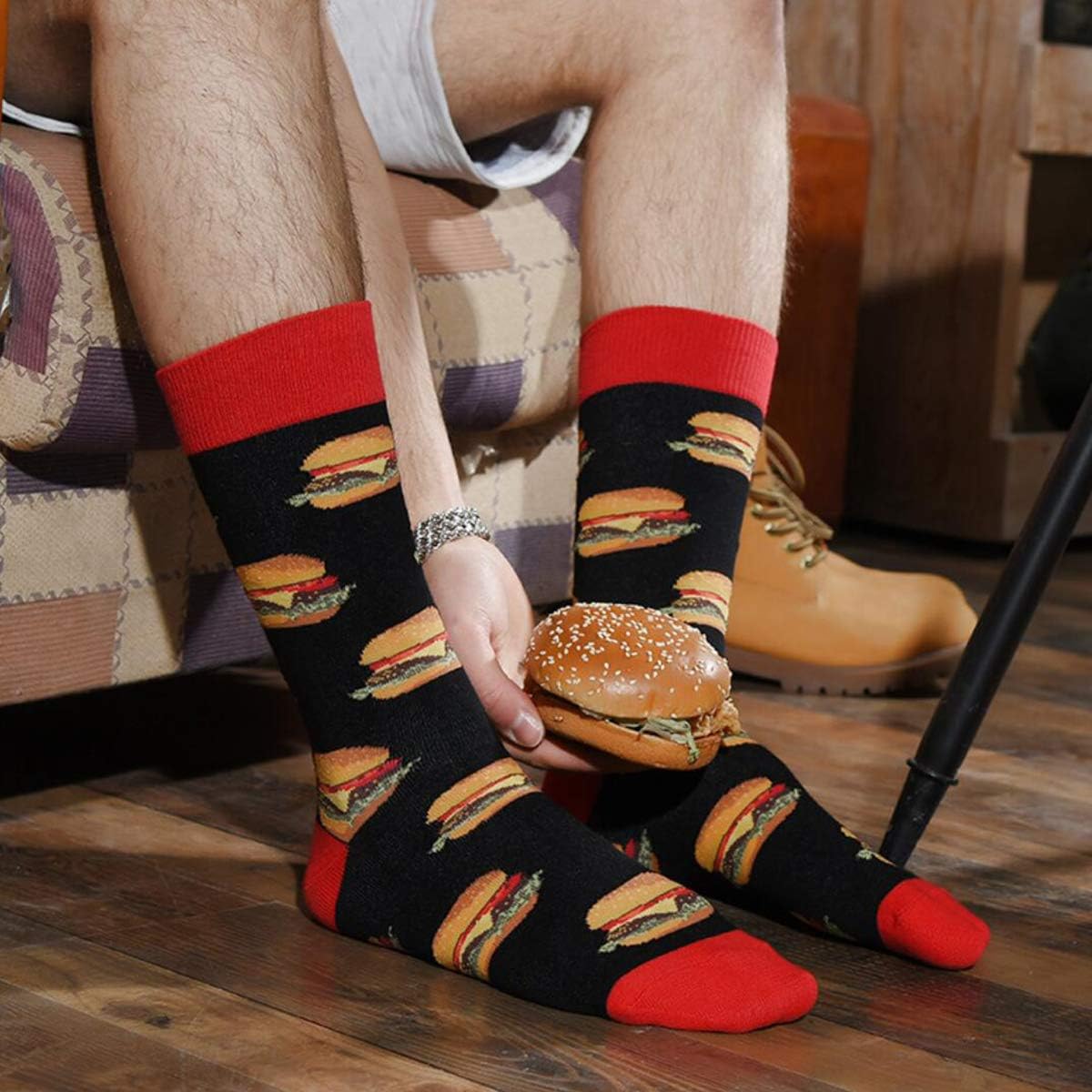 Mens Funny Novelty Cotton Socks Crazy Design