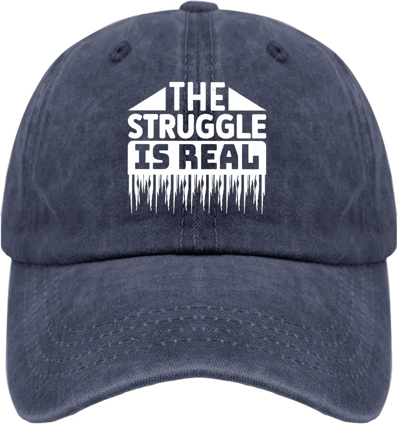 The Struggle is Real Pigment Black Baseball Cap for Men