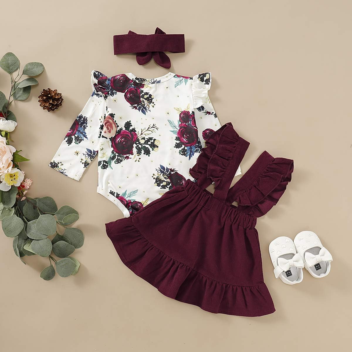 Soft Ruffle Romper Set for Baby Girls