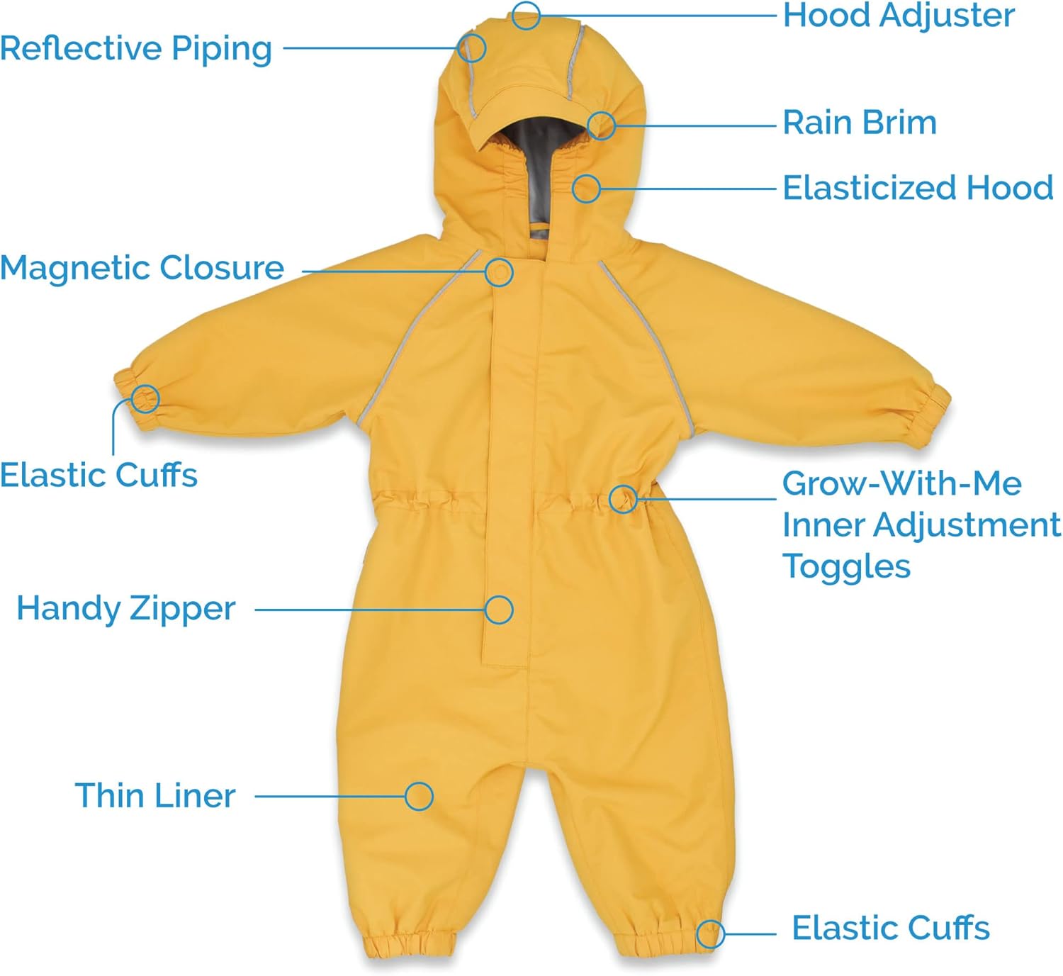 JAN JUL Waterproof rain suit for kids