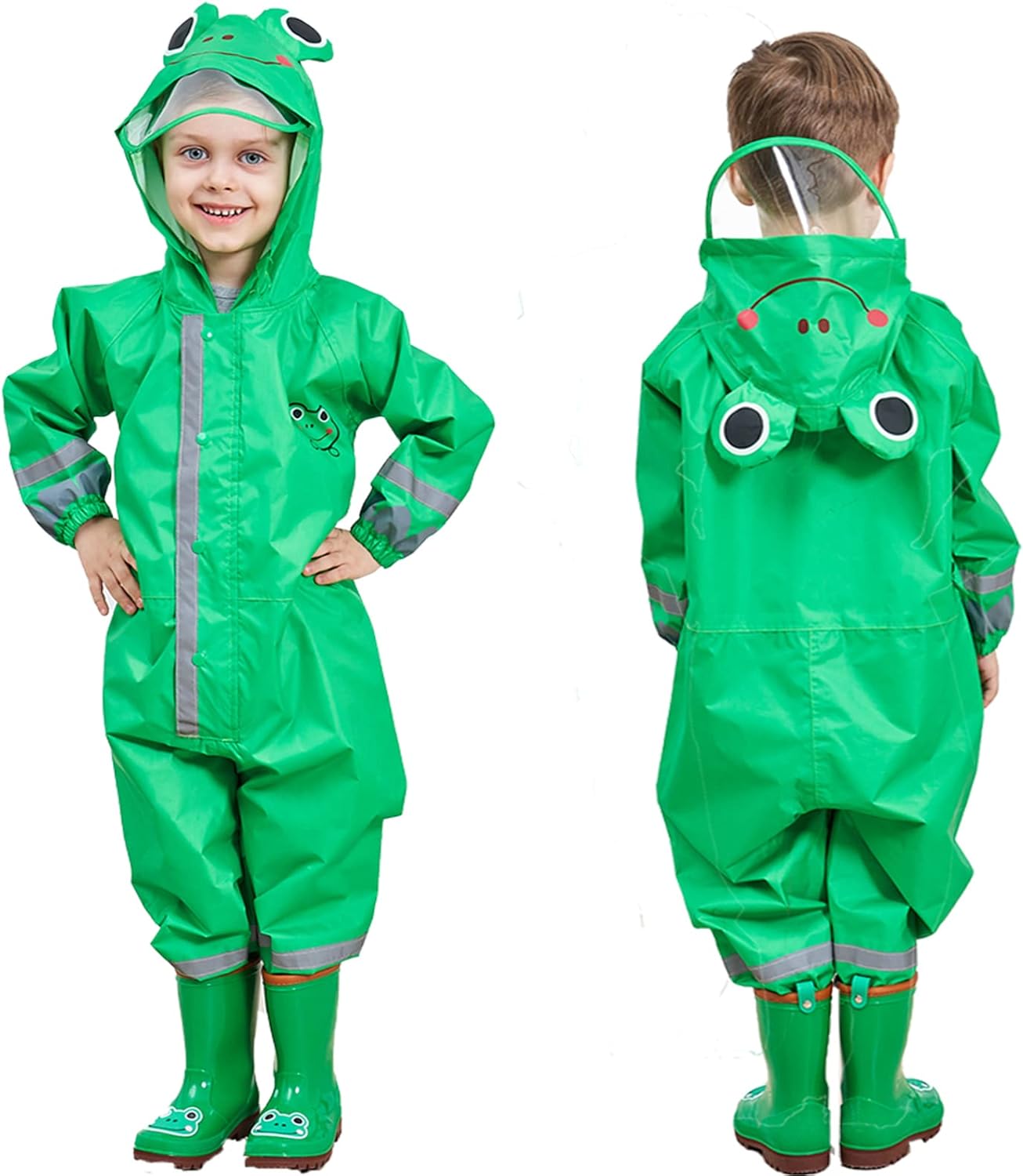 Hovkib Toddler Rain Suit with Hood Waterproof for Kids RAINWEAR by Hovkib