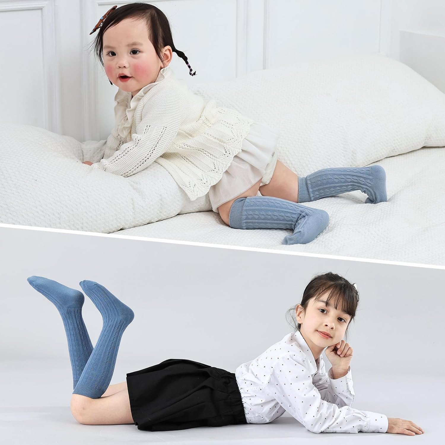 5 Pairs Cute Long Socks for ToddlerGirls