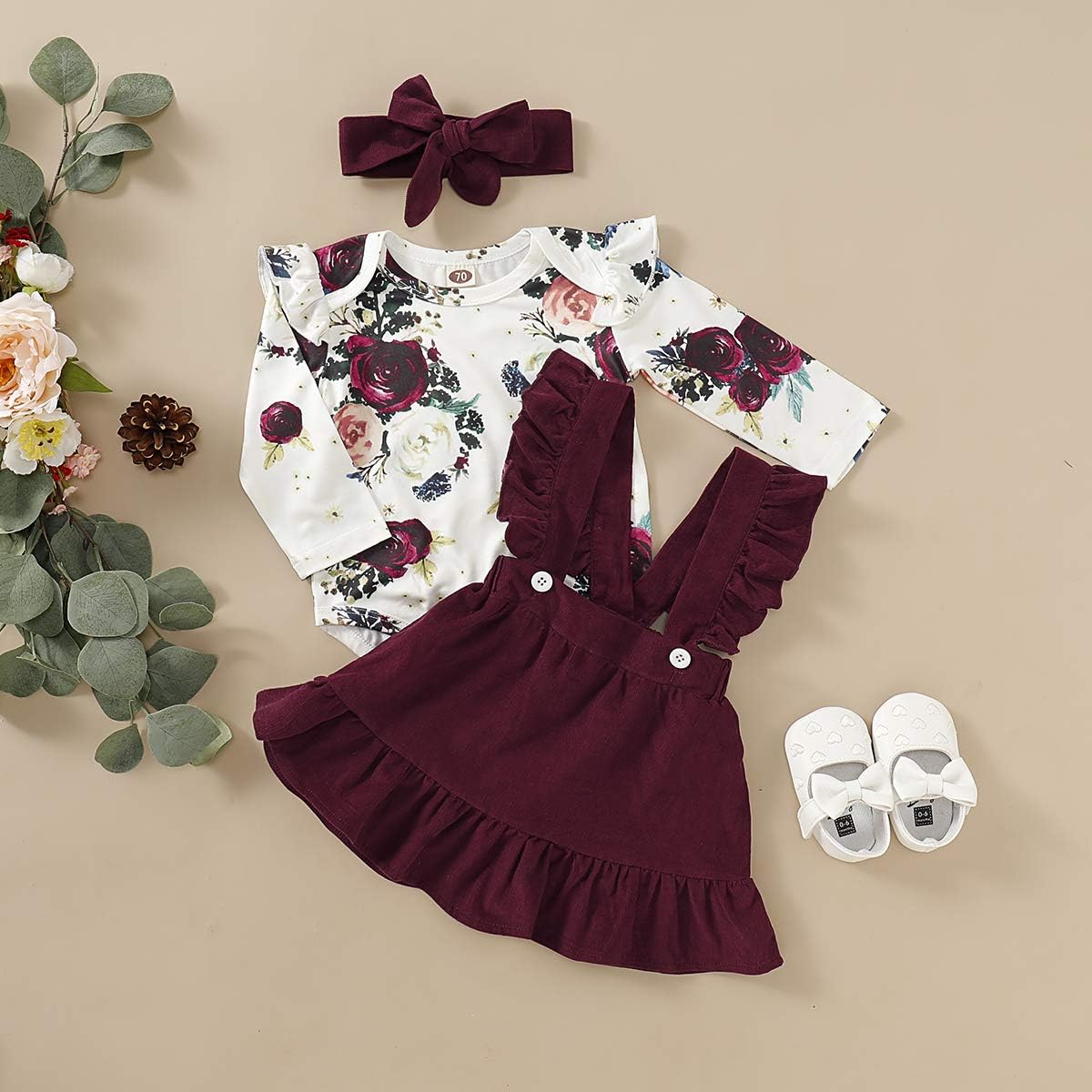 Soft Ruffle Romper Set for Baby Girls