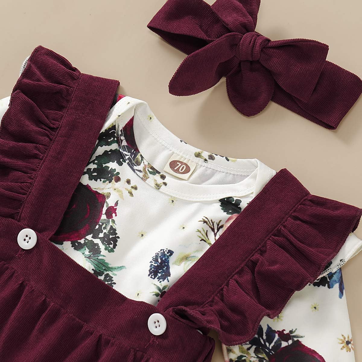 Soft Ruffle Romper Set for Baby Girls
