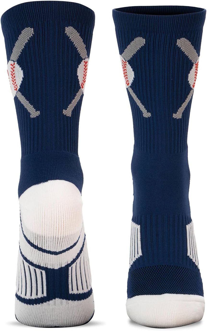 Baseball Socks with Crossed Bats Youth Adult
