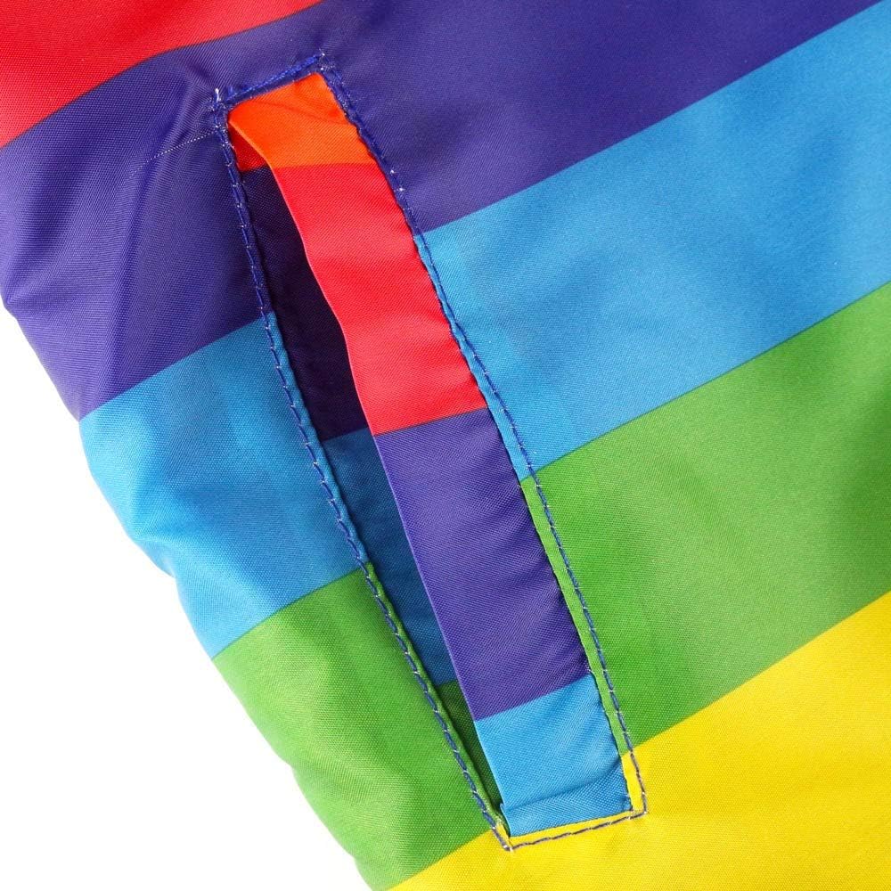 Rainbow Stripe Reversible Windbreaker Coats - Boys Girls 2-6