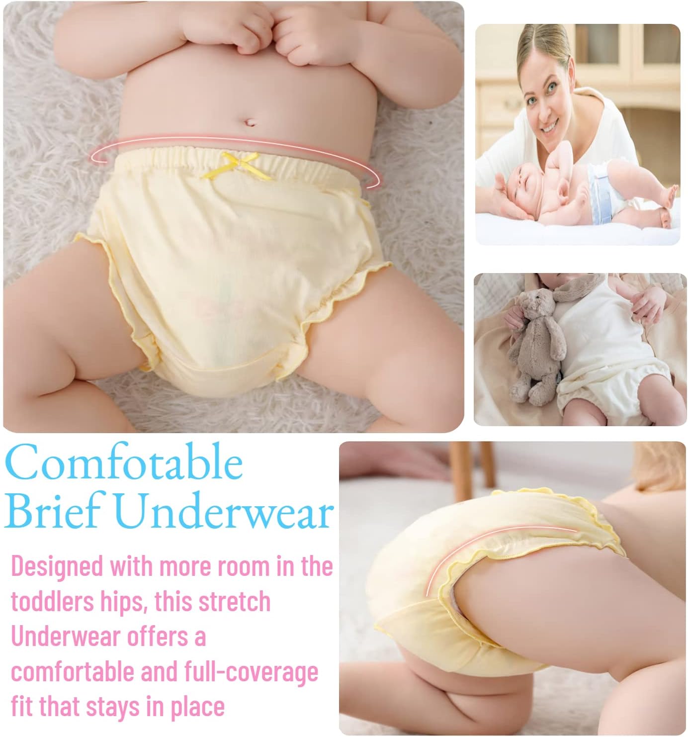 7-Pack Diaper Covers for Toddler Girls