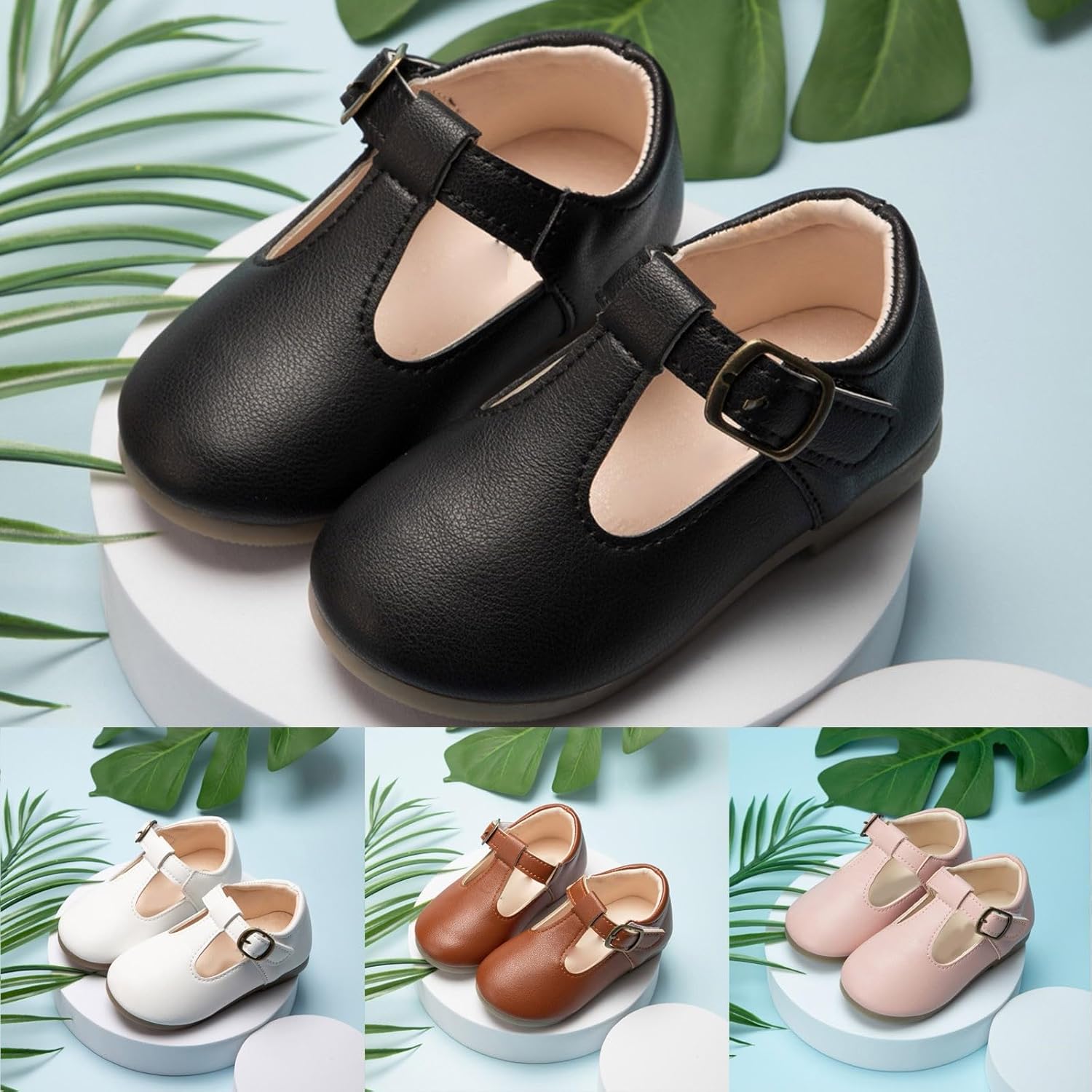 Stylish Black Mary Jane Dress Shoes for Toddlers